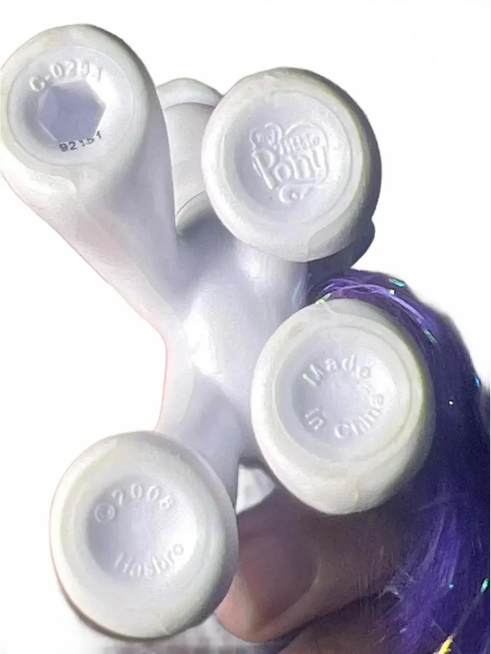 My Little Pony Sweetie Belle 2008 Generaion 3.5 Hasbro Unicorn with Glitter Hair